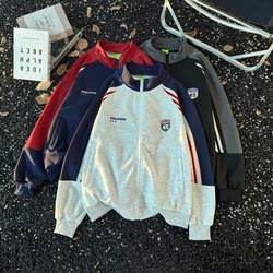 Men's Japanese style Harajuku Fenghua cotton composite cardigan sweatshirt lazy trendy print loose version solid color new style Men's Japanese style Harajuku Fenghua cotton composite cardigan sweatshirt lazy trendy print loose version solid color new style