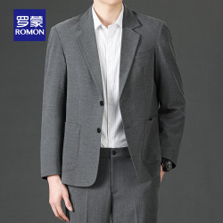 Romon Casual Small Suit for Men 2025 New Autumn Business Professional Formal Wear Korean Style Slim Fit Suit Jacket for Men Romon Casual Small Suit for Men 2025 New Autumn Business Professional Formal Wear Korean Style Slim Fit Suit Jacket for Men