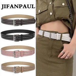 Belt for Women 2025 New White Belt Y2K American Retro Style for Young People Decorative Accessory for Jeans High-End Casual Belt for Women 2025 New White Belt Y2K American Retro Style for Young People Decorative Accessory for Jeans High-End Casual