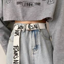 Canvas Belt for Women, Korean Style Fashion ins Style, Decorative Jeans Belt, Summer Casual, No Punching Required, Versatile Belt for Students Canvas Belt for Women, Korean Style Fashion ins Style, Decorative Jeans Belt, Summer Casual, No Punching Required, Versatile Belt for Students