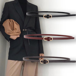 Vintage Small Leather Belt for Women, Simple and Versatile Decorative Thin Belt for Students, Suitable for Pairing with Suits, Skirts, and Jeans Vintage Small Leather Belt for Women, Simple and Versatile Decorative Thin Belt for Students, Suitable for Pairing with Suits, Skirts, and Jeans