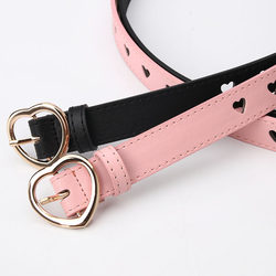 Pink Cute Heart-Shaped Thin Belt for Girls 2025 New Simple Versatile Design Belt to Match Jeans with a Sense of Design Pink Cute Heart-Shaped Thin Belt for Girls 2025 New Simple Versatile Design Belt to Match Jeans with a Sense of Design
