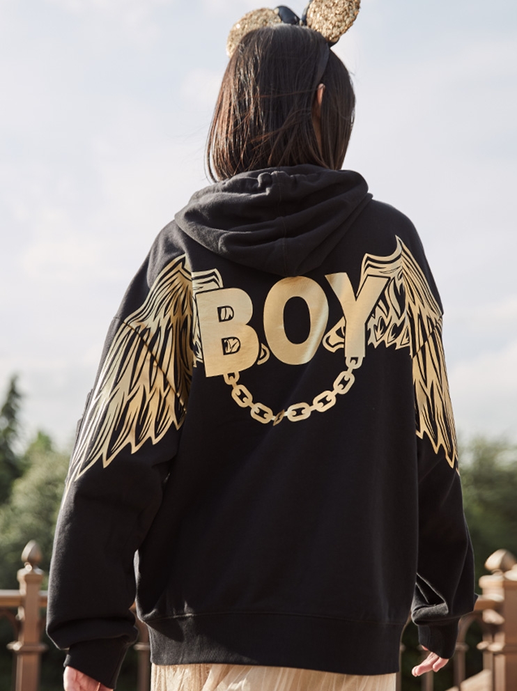 BOY LONDON 翅膀印花连帽卫衣 BOY LONDON 翅膀印花连帽卫衣