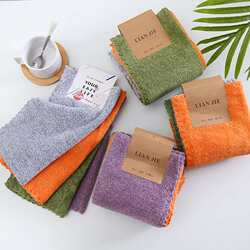 Manufacturer's spot coral velvet small square towel solid color multi-purpose hand towel kitchen towel dishwashing rag small handkerchief Manufacturer's spot coral velvet small square towel solid color multi-purpose hand towel kitchen towel dishwashing rag small handkerchief