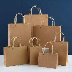 In-Stock 260g Rivet Kraft Paper Horizontal Tote Bag Advertising Cosmetics Clothing Shopping Bag Vertical Gift Bag In-Stock 260g Rivet Kraft Paper Horizontal Tote Bag Advertising Cosmetics Clothing Shopping Bag Vertical Gift Bag