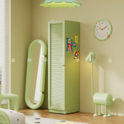 Children's Metal Wardrobe for Home Use, Narrow Gap Wardrobe for Bedroom, Children's Room Ready-Made Wardrobe, Iron Storage Cabinet Children's Metal Wardrobe for Home Use, Narrow Gap Wardrobe for Bedroom, Children's Room Ready-Made Wardrobe, Iron Storage Cabinet