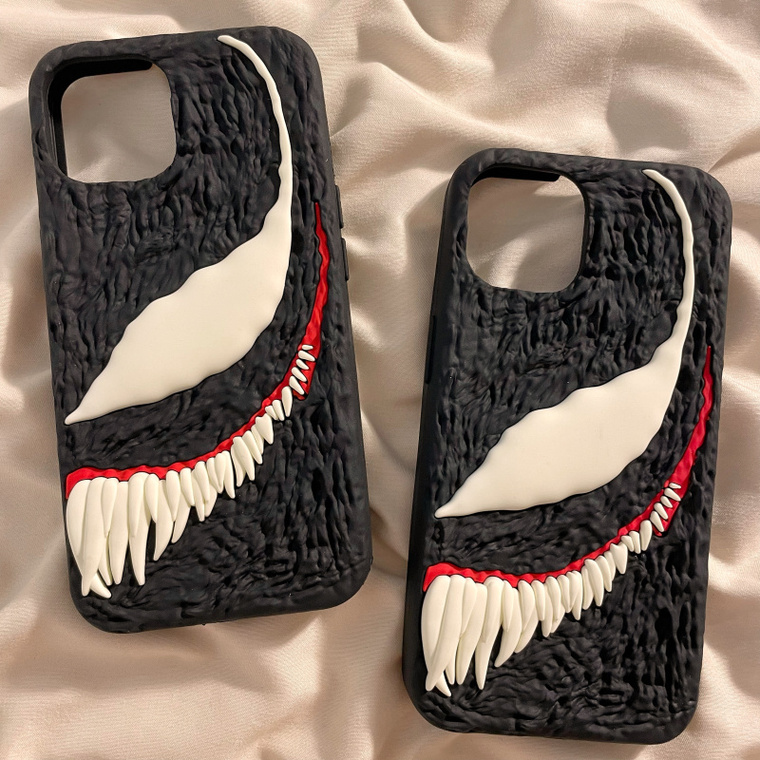 Venom 3D Silicone TPU 15, 14, 13, 12, 11 iPhone Case