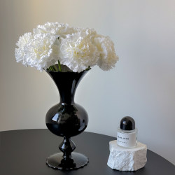 French-Style Vintage Black Vase Decoration for Living Room, Flower Arrangement, Retro Light Luxury, High-End Glass Hydroponic Flowers, Dried Flowers French-Style Vintage Black Vase Decoration for Living Room, Flower Arrangement, Retro Light Luxury, High-End Glass Hydroponic Flowers, Dried Flowers