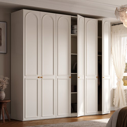 French-Style Full-Length Sliding Door Wardrobe for Home Bedroom, Simple Modern Enf-Grade Osb Board Door Cabinet French-Style Full-Length Sliding Door Wardrobe for Home Bedroom, Simple Modern Enf-Grade Osb Board Door Cabinet