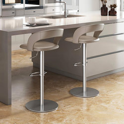 Hedon Bar Stool for Home Use, High Stool with Backrest, Adjustable Height, Swivel Bar Chair, Light Luxury Italian Minimalist Style Hedon Bar Stool for Home Use, High Stool with Backrest, Adjustable Height, Swivel Bar Chair, Light Luxury Italian Minimalist Style