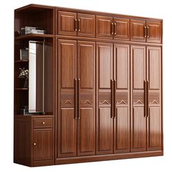 Ancient Phil Chinese Walnut Solid Wood Wardrobe For Home Bedroom Modern Minimalist Economical Solid Wood Storage Cabinet Ancient Phil Chinese Walnut Solid Wood Wardrobe For Home Bedroom Modern Minimalist Economical Solid Wood Storage Cabinet