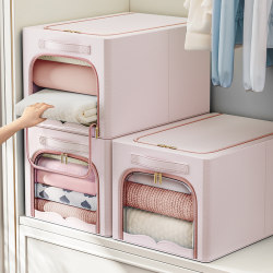 Extended Clothing Storage Box, Large Capacity Seasonal Clothing Organizer, Foldable Wardrobe Storage, Layered Storage Solution Extended Clothing Storage Box, Large Capacity Seasonal Clothing Organizer, Foldable Wardrobe Storage, Layered Storage Solution