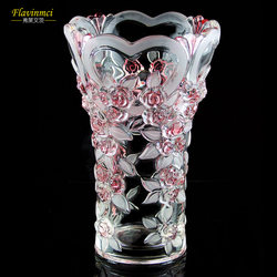 Flevents Plum Blossom Pink Crystal Glass Vase Flower Arrangement Vase Lily Rose Vase Tulip Vase Flevents Plum Blossom Pink Crystal Glass Vase Flower Arrangement Vase Lily Rose Vase Tulip Vase