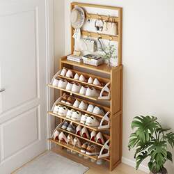 Doorway ultra-thin 17cm tipping shoe cabinet, simple multi-functional bag rack, integrated economical space-saving multi-layer shoe rack Doorway ultra-thin 17cm tipping shoe cabinet, simple multi-functional bag rack, integrated economical space-saving multi-layer shoe rack