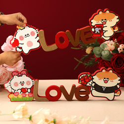 Wedding Three-Dimensional Double Happiness Character Small Ornaments, Engagement Banquet Table Decoration, Wedding Room Atmosphere Decoration, Wedding Preparation Items Wedding Three-Dimensional Double Happiness Character Small Ornaments, Engagement Banquet Table Decoration, Wedding Room Atmosphere Decoration, Wedding Preparation Items