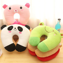 Cartoon plush U-shaped pillow, nap and office dual-use neck pillow, children's pillow, travel pillow, event gift promotion u-shaped pillow Cartoon plush U-shaped pillow, nap and office dual-use neck pillow, children's pillow, travel pillow, event gift promotion u-shaped pillow