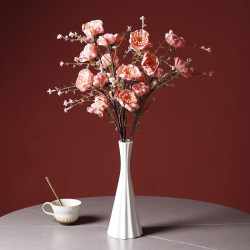 Narrow-Mouth Vase with Unique Design for Living Room Tv Cabinet, Flower Arrangement, Dining Table Flower Display, Artificial Flowers, Light Luxury and High-End Narrow-Mouth Vase with Unique Design for Living Room Tv Cabinet, Flower Arrangement, Dining Table Flower Display, Artificial Flowers, Light Luxury and High-End