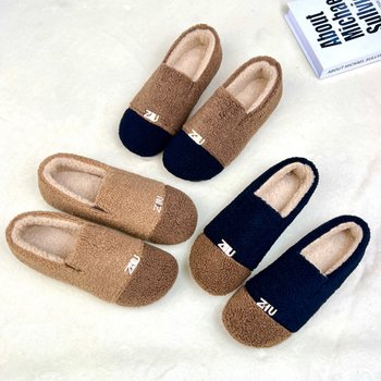 Winter all-match slip-on cotton shoes for women, velvet, warm, flat, casual, versatile bean shoes, fashionable mother's shoes Winter all-match slip-on cotton shoes for women, velvet, warm, flat, casual, versatile bean shoes, fashionable mother's shoes