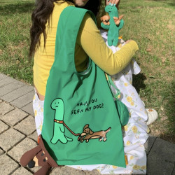 Same Style as Joguman, a Japanese Lifestyle Brand, Eco-Friendly Shopping Bag, Shoulder Bag for Shopping, Foldable Storage Bag, Lightweight Handbag Same Style as Joguman, a Japanese Lifestyle Brand, Eco-Friendly Shopping Bag, Shoulder Bag for Shopping, Foldable Storage Bag, Lightweight Handbag