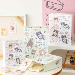 Guantao Illustration Kitten Tote Bag - Anniversary Celebration Cute Cat Birthday Gift Bag Cartoon Hand-Painted Paper Bag Guantao Illustration Kitten Tote Bag - Anniversary Celebration Cute Cat Birthday Gift Bag Cartoon Hand-Painted Paper Bag