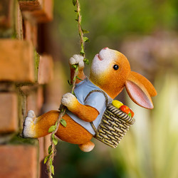 Cute Little Rabbit Wall Hanging for Outdoor Courtyard, Balcony, Homestay, Landscaping Decoration, Gardening, Pot Hanging, Climbing Tree Ornament Cute Little Rabbit Wall Hanging for Outdoor Courtyard, Balcony, Homestay, Landscaping Decoration, Gardening, Pot Hanging, Climbing Tree Ornament