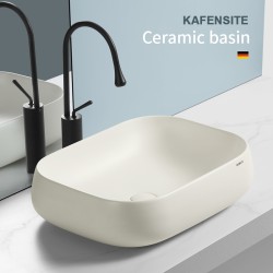 Matte Cream-Style Countertop Washbasin Ceramic Art Basin for Home Bathroom Washbasin Balcony Basin Single Basin Matte Cream-Style Countertop Washbasin Ceramic Art Basin for Home Bathroom Washbasin Balcony Basin Single Basin