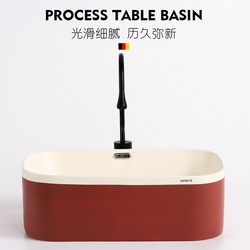 Creative Deep Rectangular Ceramic Countertop Washbasin Hotel Bathroom Washbasin Home Use Heightened Balcony Basin Creative Deep Rectangular Ceramic Countertop Washbasin Hotel Bathroom Washbasin Home Use Heightened Balcony Basin