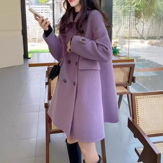 Whees coat female autumn and winter new mid -length high -end dolls collar age reduction small Korean loose woolen coat
Whees coat female autumn and winter new mid -length high -end dolls collar age reduction small Korean loose woolen coat