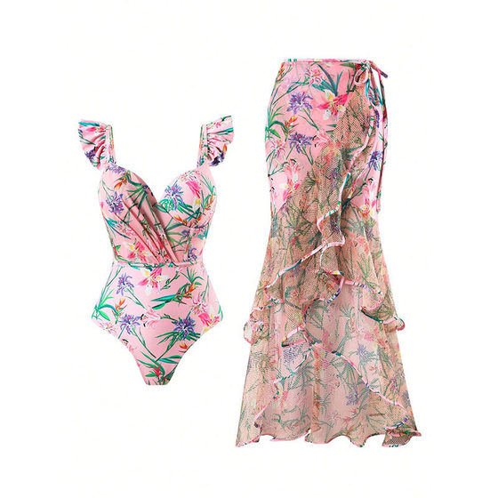 2025 new European and American printed V-neck suspender bikini beach skirt one-piece swimsuit women's beach two-piece swimsuit
2025 new European and American printed V-neck suspender bikini beach skirt one-piece swimsuit women's beach two-piece swimsuit