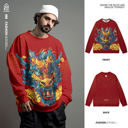 New Chinese style trendy round neck sweatshirt for men in autumn and winter New Chinese style trendy round neck sweatshirt for men in autumn and winter