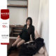 Miss fat plus size 'Black Love Letter' sexy hottie style V-neck lace hollow long-sleeved dress autumn Miss fat plus size 'Black Love Letter' sexy hottie style V-neck lace hollow long-sleeved dress autumn
