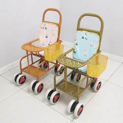 Bamboo Rattan Baby Cart Rattan Chair Baby Cart Lightweight Imitation Rattan Cart Simple Woven Cart Summer Bamboo Rattan Baby Cart Rattan Chair Baby Cart Lightweight Imitation Rattan Cart Simple Woven Cart Summer