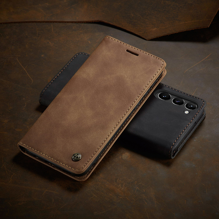 Vintage Wallet S24, S24 Plus, S24 Ultra Folio Flip Business Samsung Phone Case