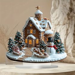 Cross-Border Christmas Gingerbread House Desktop Decoration Colorful Garden Stakes Acrylic Waterproof and Wear-Resistant Yard Ground Inserts Hanging Ornaments Cross-Border Christmas Gingerbread House Desktop Decoration Colorful Garden Stakes Acrylic Waterproof and Wear-Resistant Yard Ground Inserts Hanging Ornaments