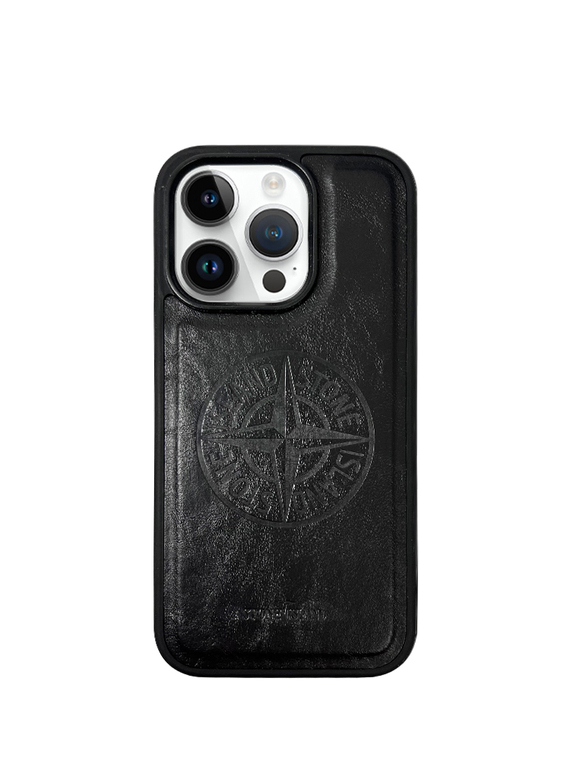 Stone Island MagSafe High End Premium Leather Embossed 15, 14, 13, 12 iPhone Case