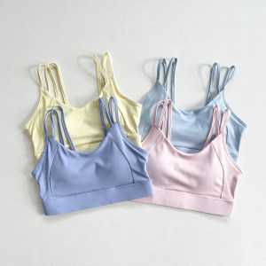 Sports underwear women's one-piece cup shockproof running gathering fitness bra beautiful back yoga clothing vest fitness clothing top 
Sports underwear women's one-piece cup shockproof running gathering fitness bra beautiful back yoga clothing vest fitness clothing top