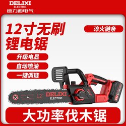 Delixi Electric Chainsaw Rechargeable Outdoor Lithium Electric Chainsaw Household Small Handheld Electric Chain Saw Electric Saw Firewood Cutting Saw Delixi Electric Chainsaw Rechargeable Outdoor Lithium Electric Chainsaw Household Small Handheld Electric Chain Saw Electric Saw Firewood Cutting Saw