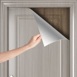 Thickened Door Stickers for Wooden Door Renovation, Self-Adhesive Imitation Wood Door Cover, Door Frame Edge Stickers, Old Door Transformation and Renovation Wood Grain Stickers Thickened Door Stickers for Wooden Door Renovation, Self-Adhesive Imitation Wood Door Cover, Door Frame Edge Stickers, Old Door Transformation and Renovation Wood Grain Stickers