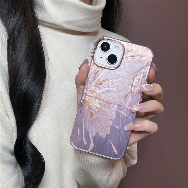 Butterfly Luxury Pink Girls Soft 15, 14, 13, 12, 11 iPhone Case