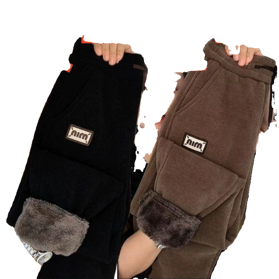 New autumn and winter style plus velvet thickened corduroy loose large size middle-aged mother wears warm harem pants for women
New autumn and winter style plus velvet thickened corduroy loose large size middle-aged mother wears warm harem pants for women