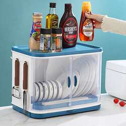 Kitchen plastic single-layer double-layer desktop drain cupboard Convenient multi-functional kitchen tableware storage drain cupboard Kitchen plastic single-layer double-layer desktop drain cupboard Convenient multi-functional kitchen tableware storage drain cupboard