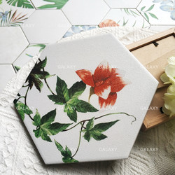 French-Style Green Plant Pattern Candy Glaze Dry Grain Hexagonal Tiles Bathroom Kitchen Background Wall 175X200 Tiles French-Style Green Plant Pattern Candy Glaze Dry Grain Hexagonal Tiles Bathroom Kitchen Background Wall 175X200 Tiles