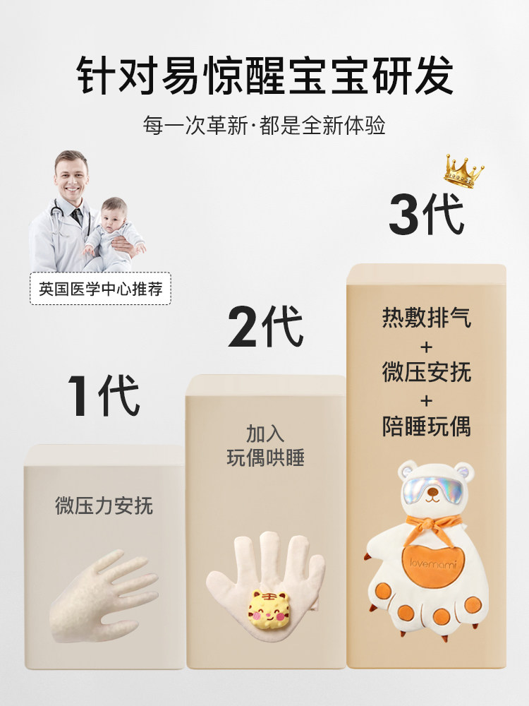 Cuscino Palmo Lenitivo Per Bambini - Giocattolo Addormentamento Con Carezze Automatiche Per Neonati E Bambini - Foto 10