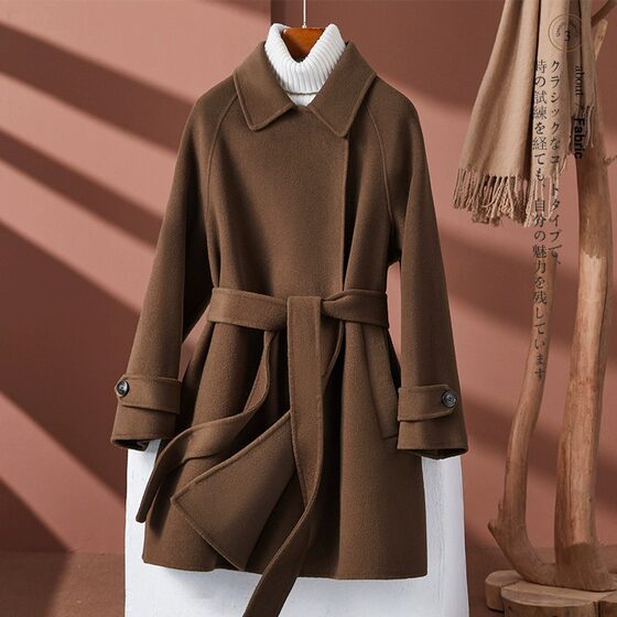 High-end double-sided cashmere coat for women 2025 winter new small mid-length wool wool coat for women
High-end double-sided cashmere coat for women 2025 winter new small mid-length wool wool coat for women