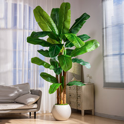 High-End, Ultra-Large Simulated Green Plant, Broad-Leaf Banana Tree, Indoor Bionic Tropical Plant Landscaping, Fake Tree Decorative Ornaments High-End, Ultra-Large Simulated Green Plant, Broad-Leaf Banana Tree, Indoor Bionic Tropical Plant Landscaping, Fake Tree Decorative Ornaments