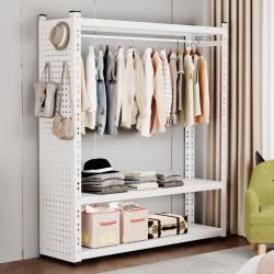 Coat Rack, Bedroom Floor-Standing Clothes Rack, Walk-In Closet Rack, Metal Shelf, Combinable Open Wardrobe Coat Rack, Bedroom Floor-Standing Clothes Rack, Walk-In Closet Rack, Metal Shelf, Combinable Open Wardrobe