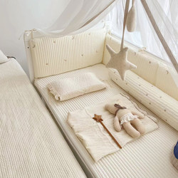 Yesibei Baby Crib Bumper Soft Cover Baby Anti-Collision Bed Bumper Edge Protector Children's Splicing Bed Bumper Pure Cotton Three-Piece Set Yesibei Baby Crib Bumper Soft Cover Baby Anti-Collision Bed Bumper Edge Protector Children's Splicing Bed Bumper Pure Cotton Three-Piece Set