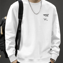 Autumn American heavy sweatshirt men's loose large size bottoming shirt new versatile round neck Autumn American heavy sweatshirt men's loose large size bottoming shirt new versatile round neck