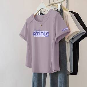 Premium pure cotton women's short-sleeved T-shirt for women in summer women's clothing, fashionable simple meatball neckline trendy T-shirt tops ins 
Premium pure cotton women's short-sleeved T-shirt for women in summer women's clothing, fashionable simple meatball neckline trendy T-shirt tops ins