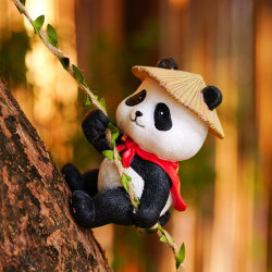 Climbing Panda Knight Wall Hanging Kindergarten Courtyard Climbing Outdoor Pipe Decoration Flower Pot Garden Ornament Climbing Panda Knight Wall Hanging Kindergarten Courtyard Climbing Outdoor Pipe Decoration Flower Pot Garden Ornament